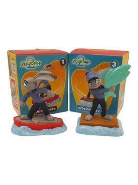 Disney Zootopia 2 Judy Hopps Rolling Figures 2025 McDonalds Happy Meal Toy Lot 2